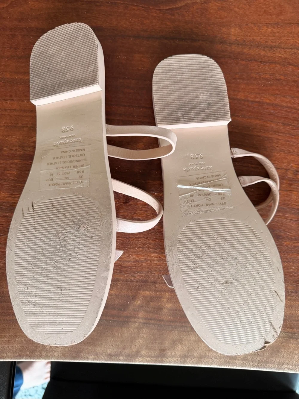 kate spade Pale Pink Knotted Strap Slide Sandals